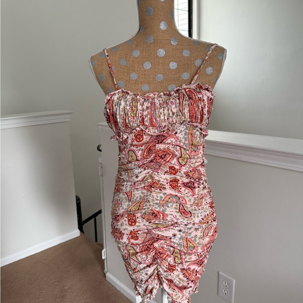 Floral Pink and White Women's Dress